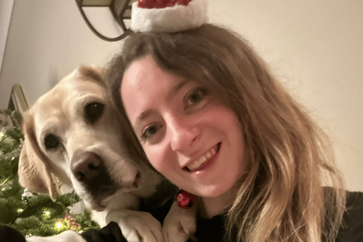 Selfie of dog and handler